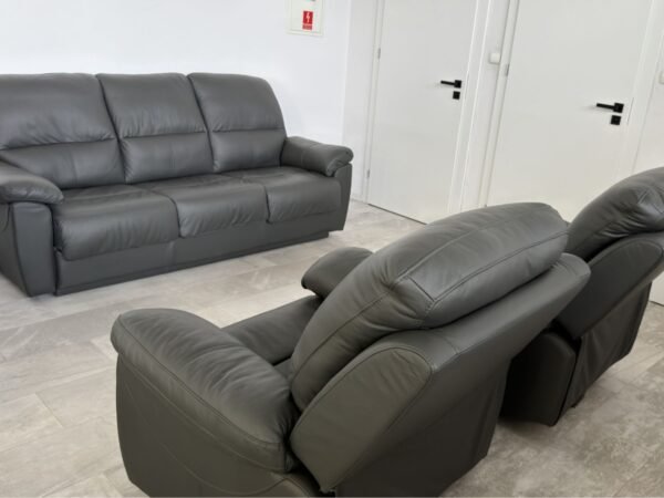 Komplet Gemini Duże, fotele z funkcją relax, obrót i bujanie, sofa z funkcją spania