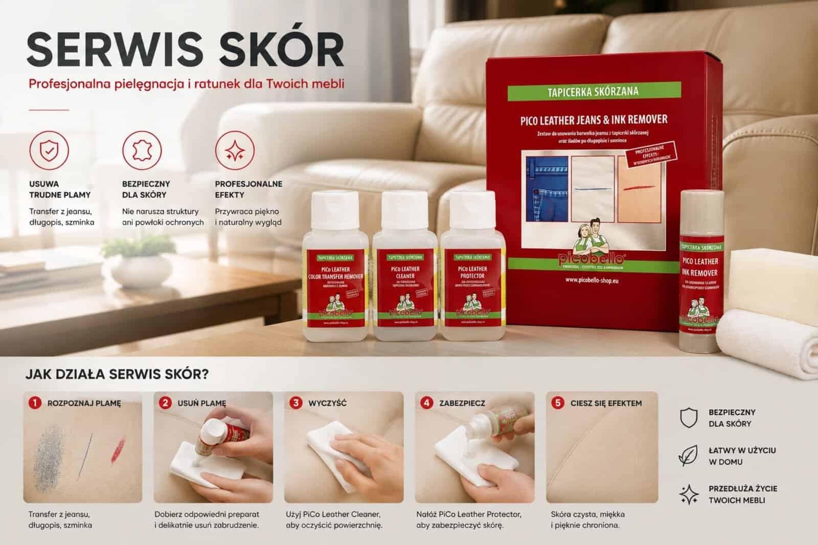 sos dla skór naturalnej - meble deko - PICO leather (