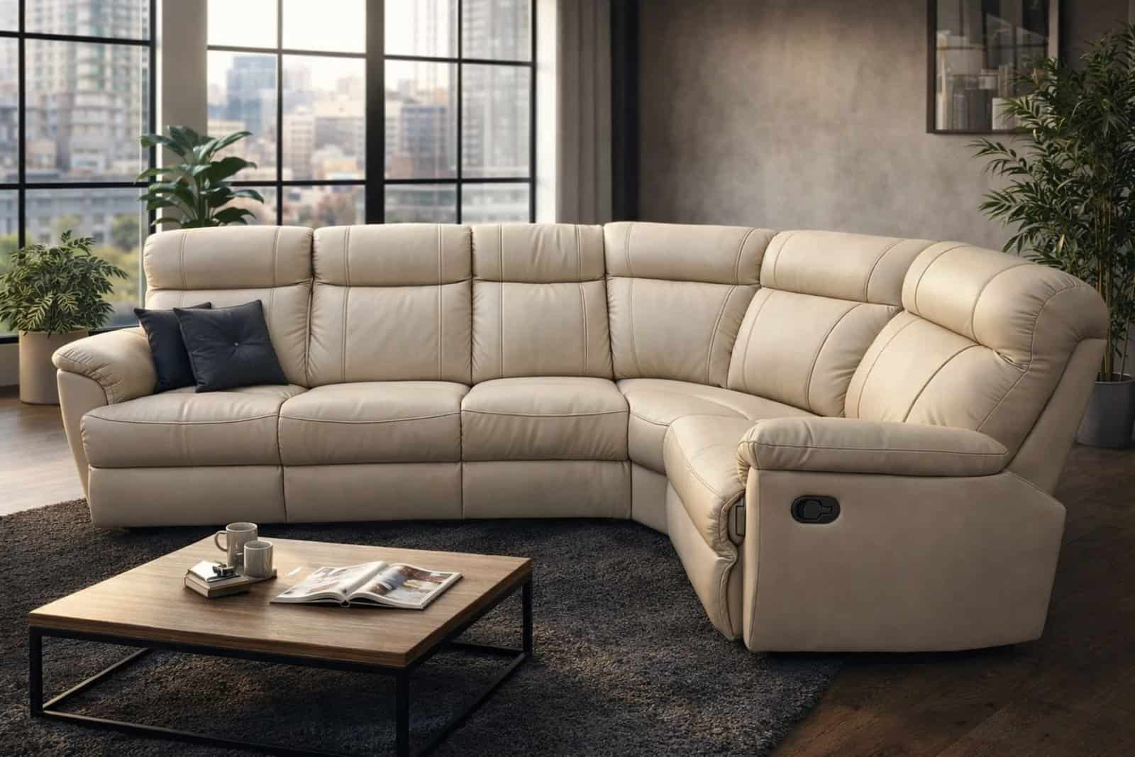 Narożnik Montana III skóra+eko, dwie funkcje relax