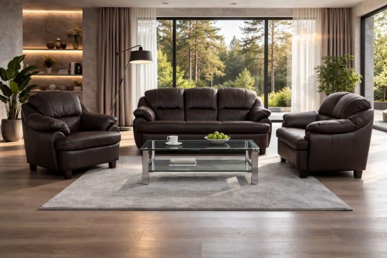 Model tajfun skóra naturalna komplet wypoczynkowy meble deko