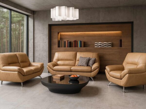 Ibiza na wysokich nóżkach, kolor skóry do wyboru, funkcja spania- meble deko