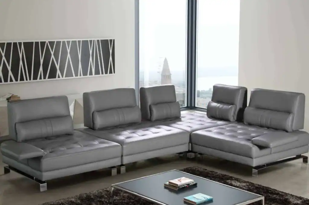 Narożnik mediolan o nowoczesnych i designerskim kroiju W całości wykonany ze skóry naturalnej