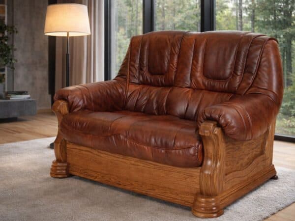 Aneta II model mebla skórzany , stelaż dębowy , kolory do wyboru, meble deko