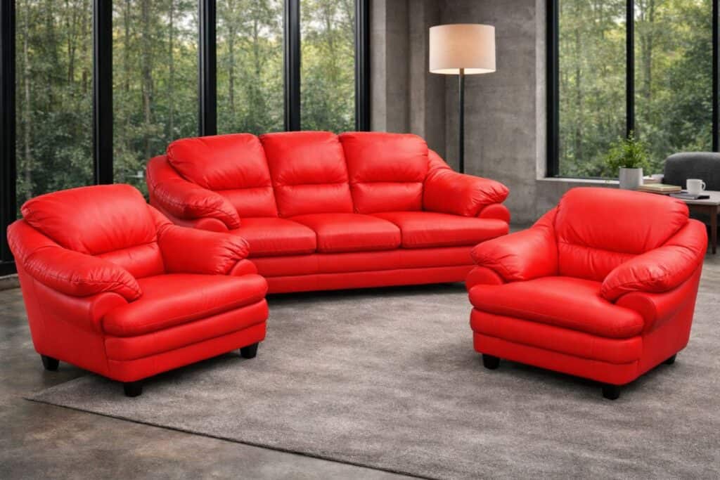 Model Puchacz, skóra naturalna lub tkanina, meble deko