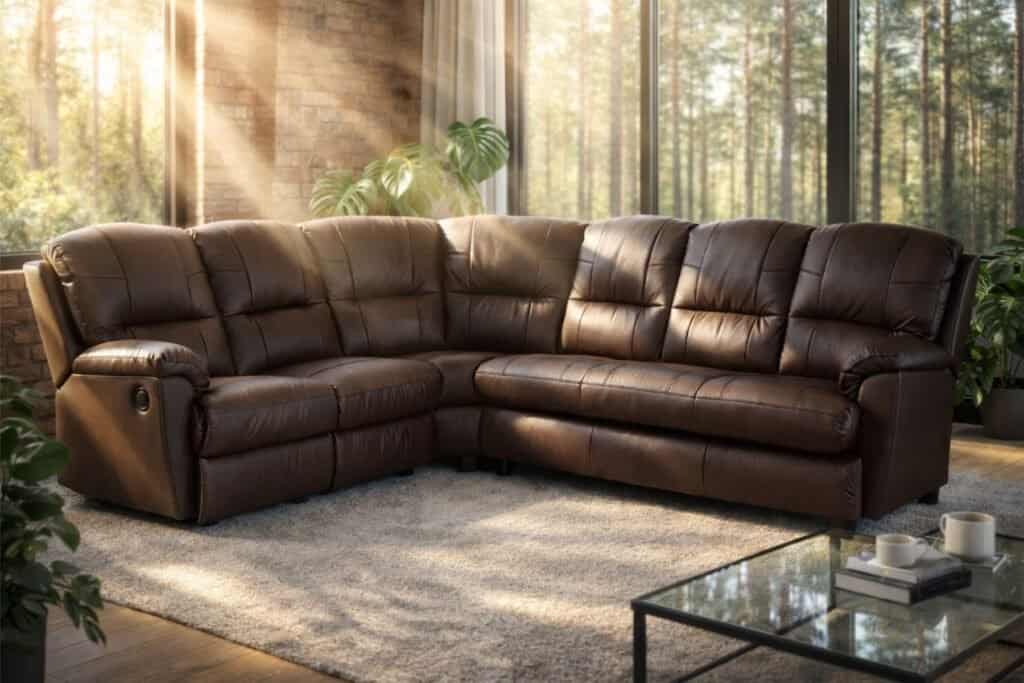 Narożnik Tania skóra naturalna do wyboru, kolory do wyboru, funkcja spania funkcja relaks