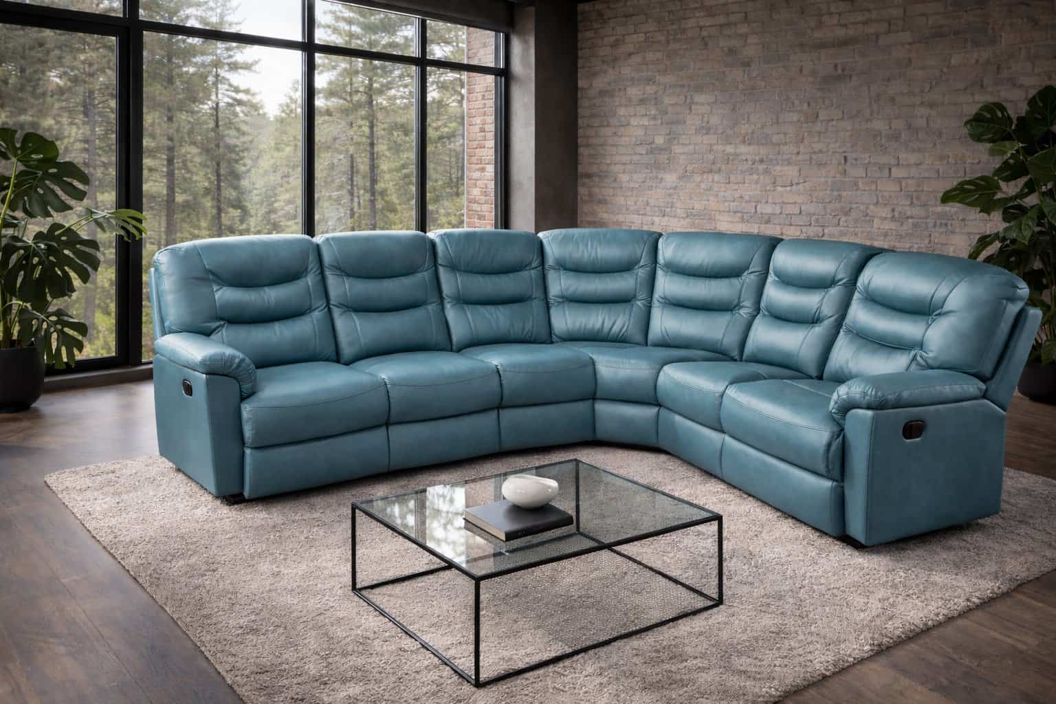 Montana II narożnik w skórze naturalnej +funkcja spania oraz relaksu Meble Deko