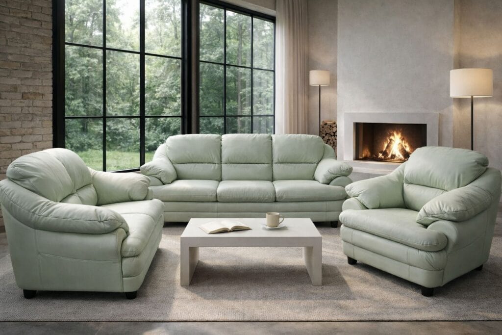 Model Puchacz komplet wypoczynkowy skóra naturalna 100% meble deko