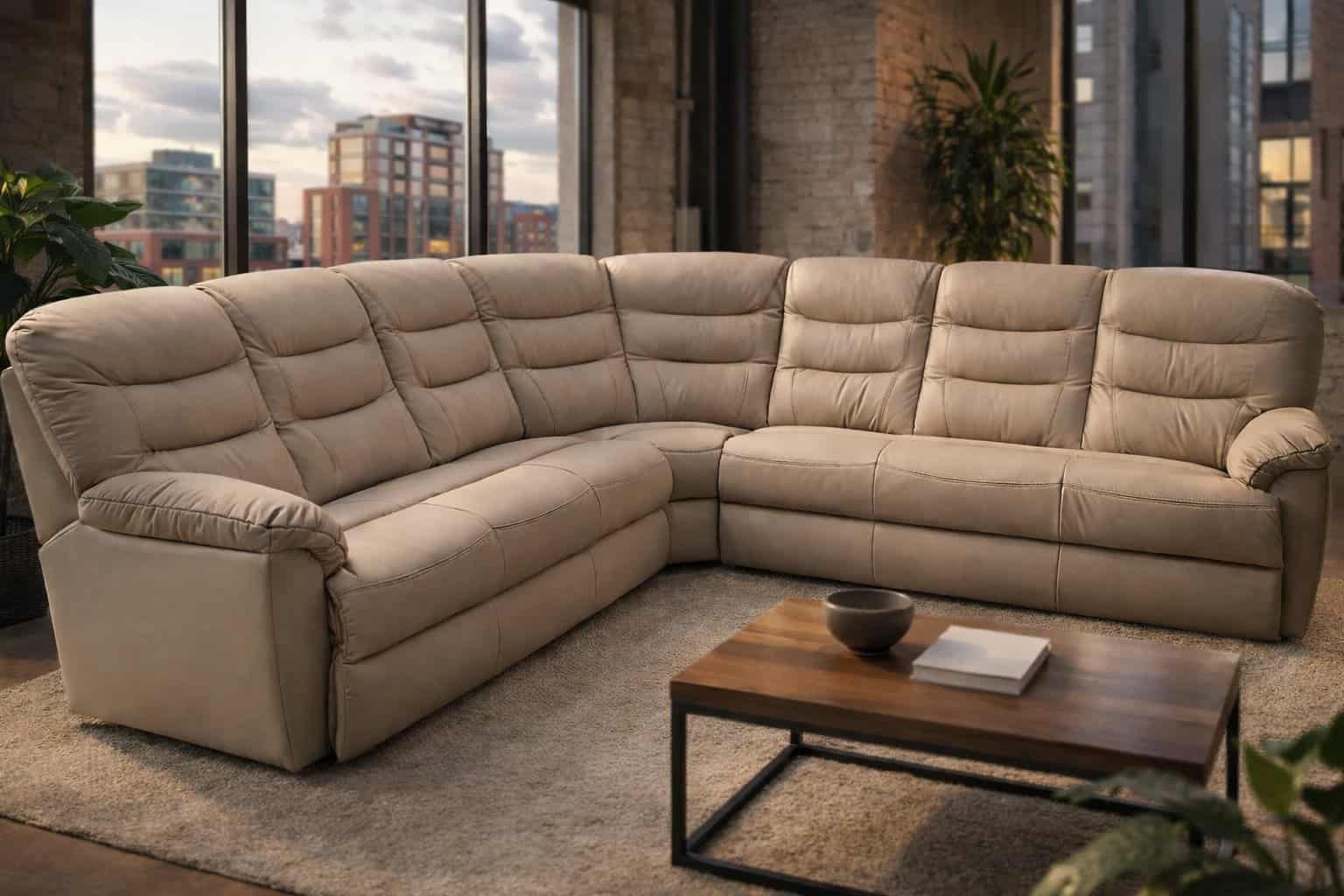 Montana II narożnik w skórze naturalnej +funkcja spania oraz relaksu Meble Deko