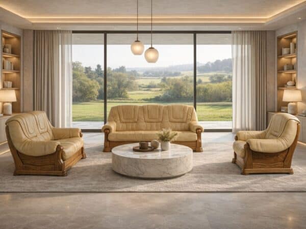 Aneta II Aneta II model mebla skórzany , stelaż dębowy , kolory do wyboru, meble deko