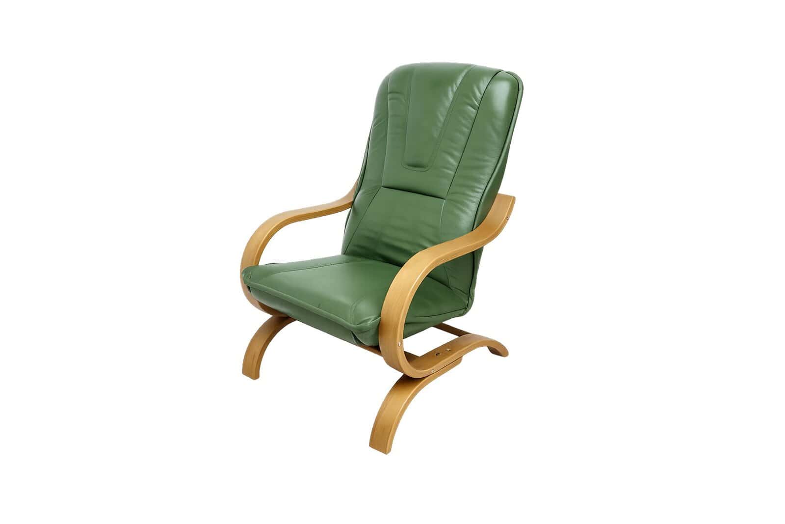 fotel finka skóra naturalna , płozy drewniane , meble deko