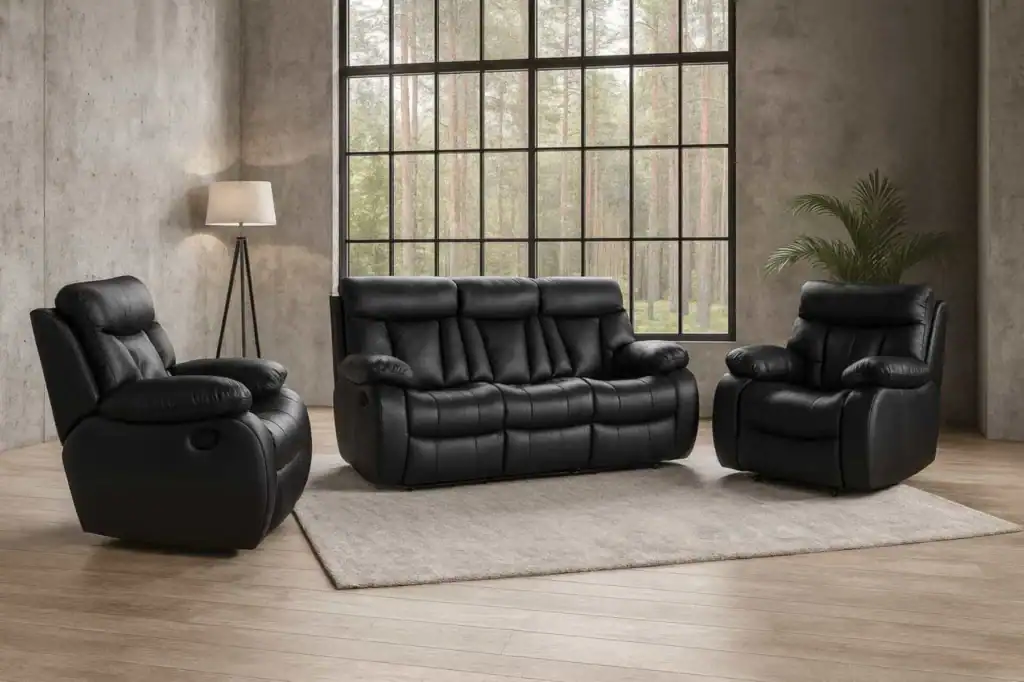 Model Granada, skóra naturalna lub tkanina kolor do wyboru. Salon Meblowy Deko funkcja relaksu, dbać