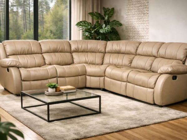 Narożnik reglainer ze skóry MEBLE DEKO