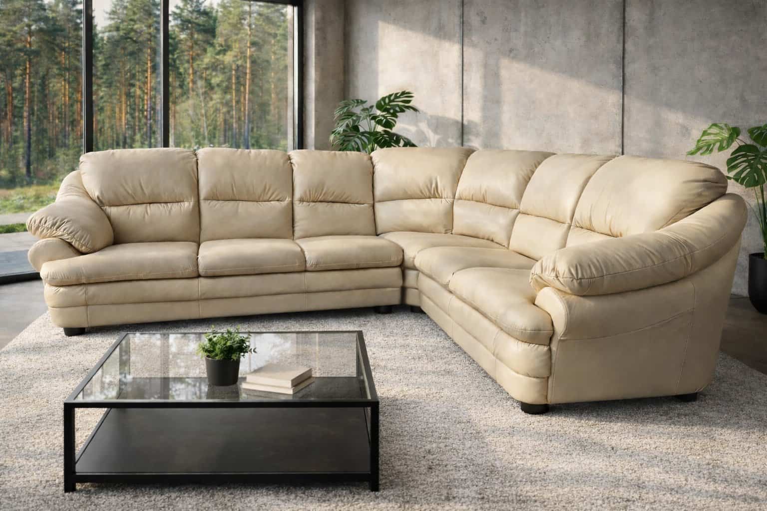 Narożnik Puchacz skóra 100% naturalna włoska bydlęca