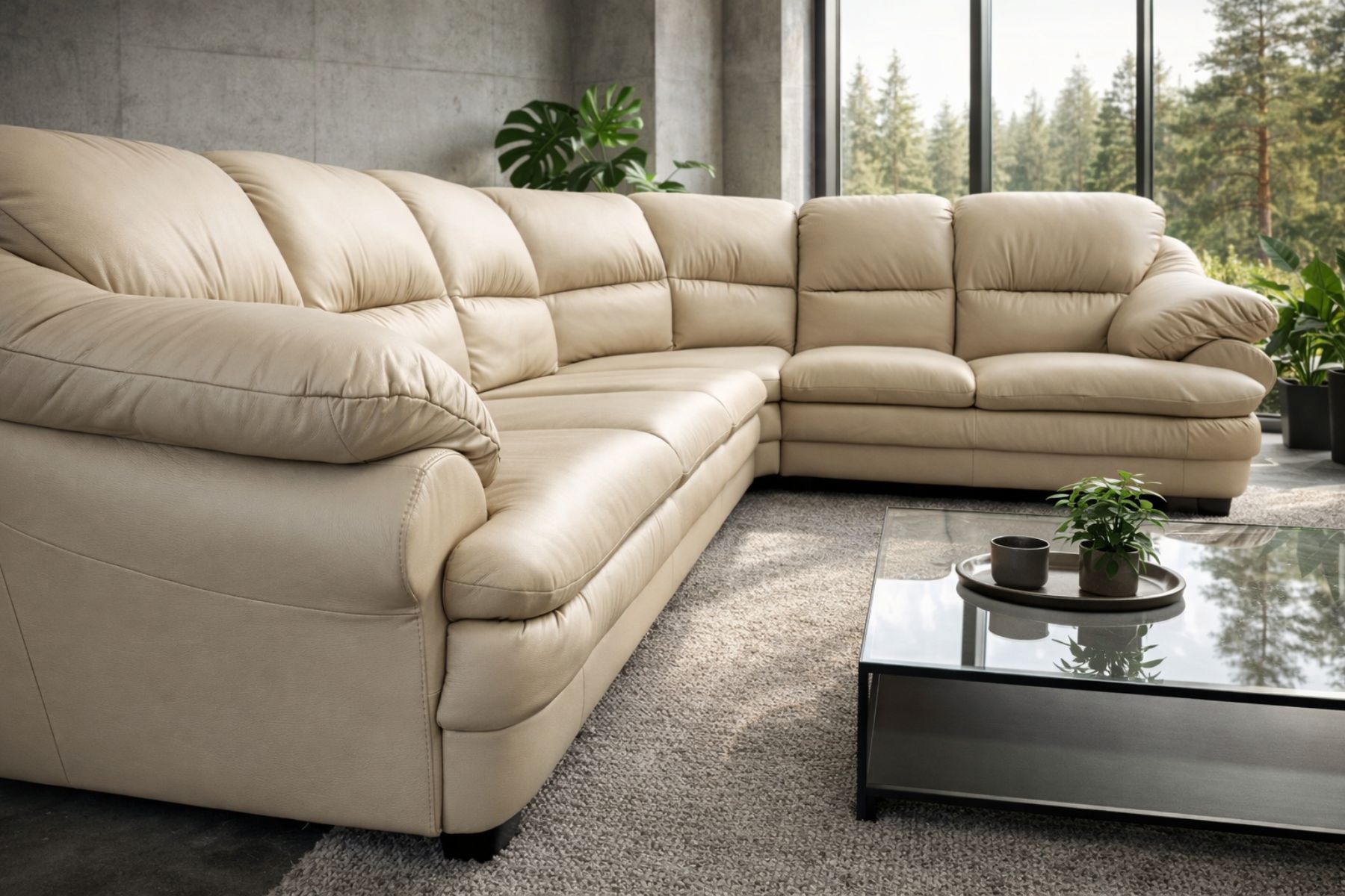 Narożnik Puchacz skóra 100% naturalna włoska bydlęca