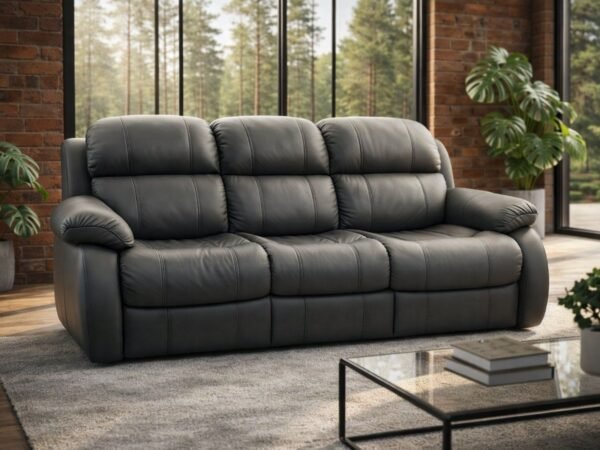 Reglainer Komplet Reglainer skóra+eko, sofa 3os. ze spaniem, fotele z funkcją relaks, obrót i bujanie