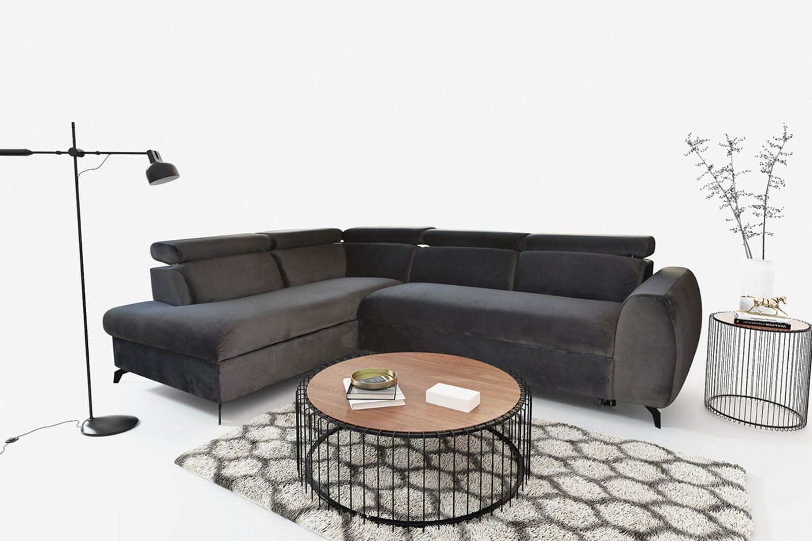 Narożnik Madryt to wyjątkowy mebel, który łączy w sobie wiele praktycznych i funkcjonalnych cech, idealnych dla nowoczesnych wnętrz.