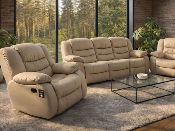 Regis II Komplet Regis II skóra naturalna + boki i tył eko funkcje relaks