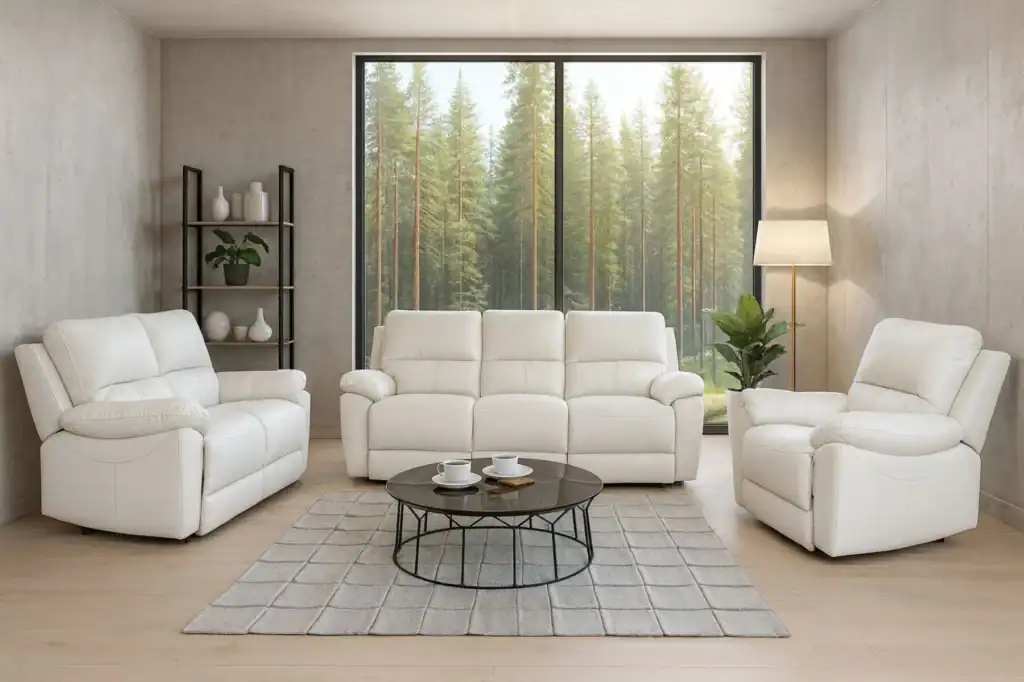 Zestaw skórzany gemini duże z funkcjami relax oraz spaniem