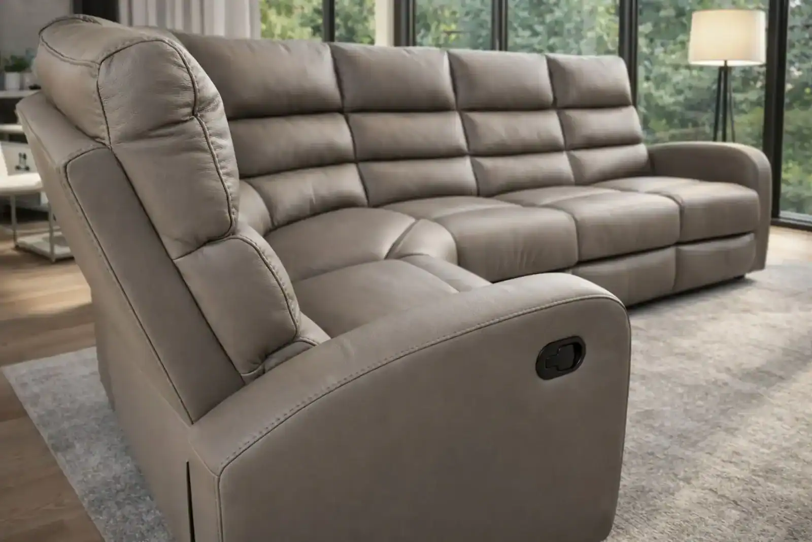 Narożnik Otto, skóra +eko, funkcja spania oraz funkcja relax manualna