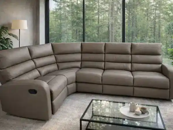 Narożnik Otto, skóra +eko, funkcja spania oraz funkcja relax manualna