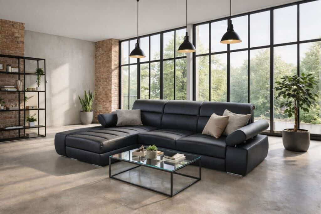 Narożnik Panama skóra naturalna pojemnik na pościel i funkcja spania meble deko skórzane