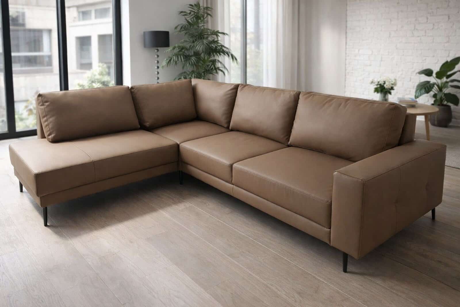 Narożnik Cloud nowoczesny na nóżkach bez funkcji skóra + eko meble DEKO