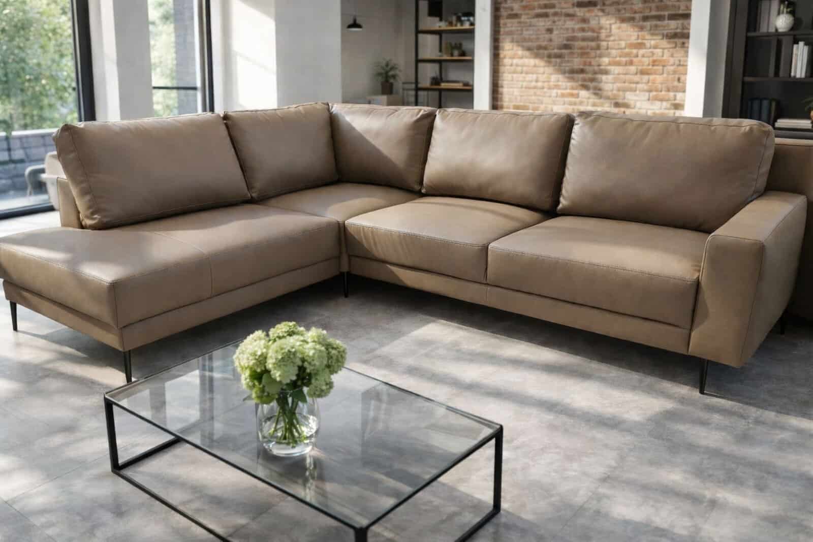 Narożnik Cloud nowoczesny na nóżkach bez funkcji skóra + eko meble DEKO