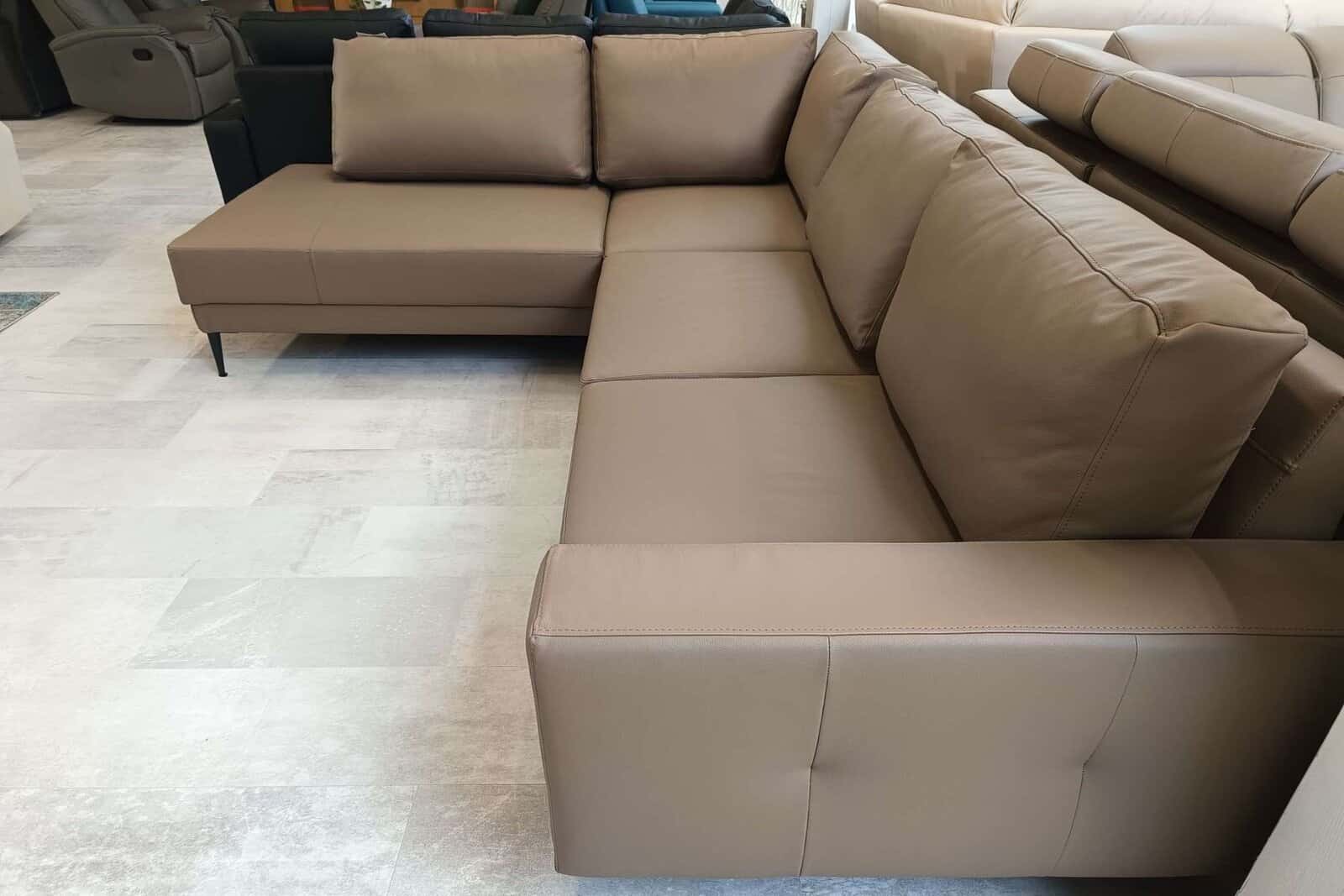 Narożnik Cloud nowoczesny na nóżkach bez funkcji skóra + eko meble DEKO