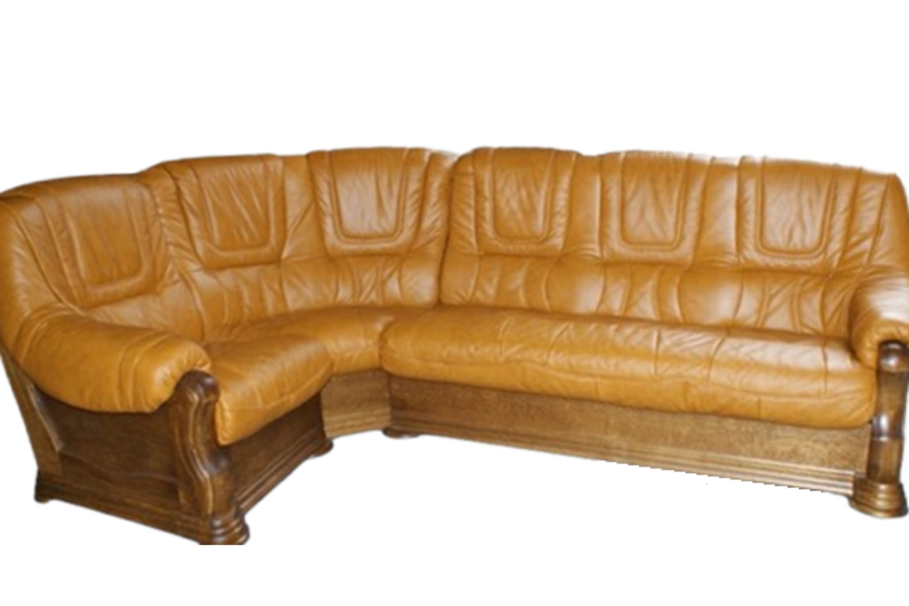 narożnik Aneta II skóra naturalna oraz stelaż dębowy styl ponadczasowy