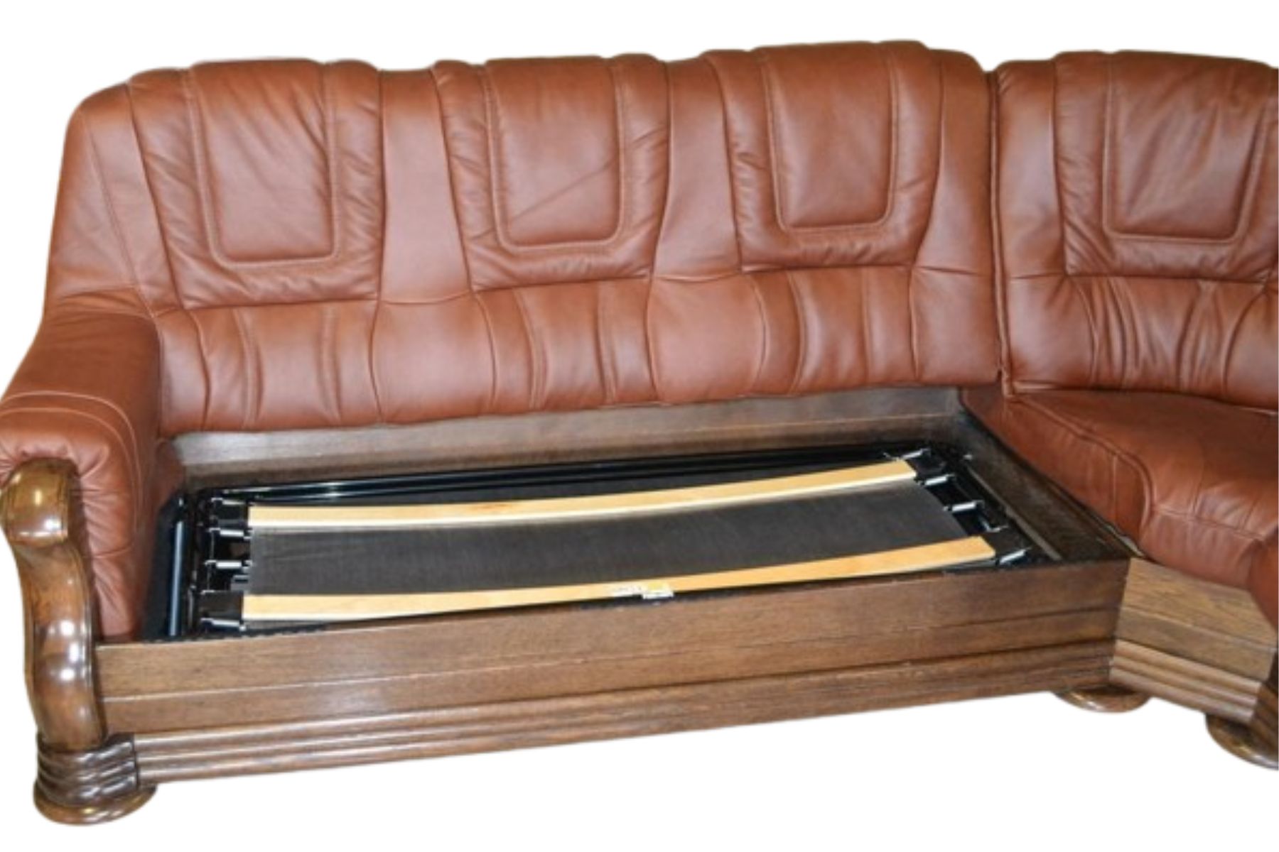 narożnik Aneta II skóra naturalna oraz stelaż dębowy styl ponadczasowy