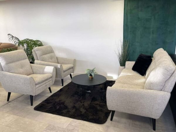 Komplet Goldi w tkaninie na wysokich nóżkach