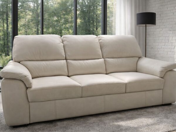 Komplet Malezja, 100% skóra naturalna, funkcja spania w sofie