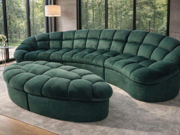 Narożnik Nepal w tkaninie duża pufa gratis