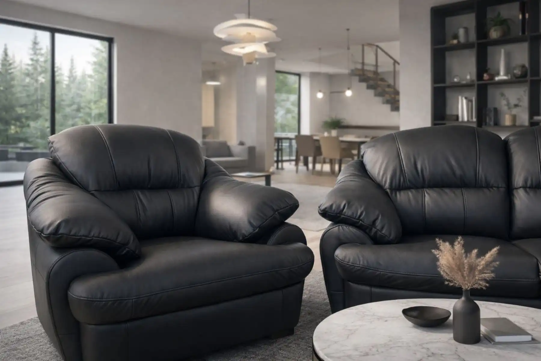 Komplet Tajfun skóra naturalna bydlęca włoska kolor czarny