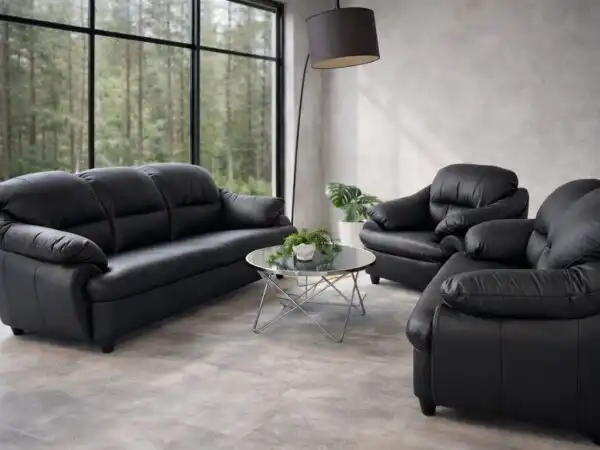 Komplet Tajfun skóra naturalna bydlęca włoska kolor czarny