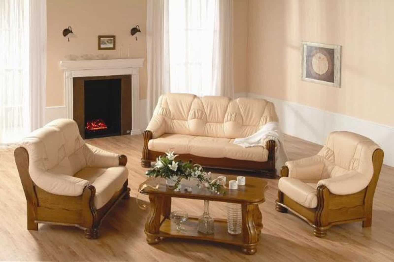 Adam komplet wypoczynkowy ze skóry naturalnej, funkcja spania, meble deko