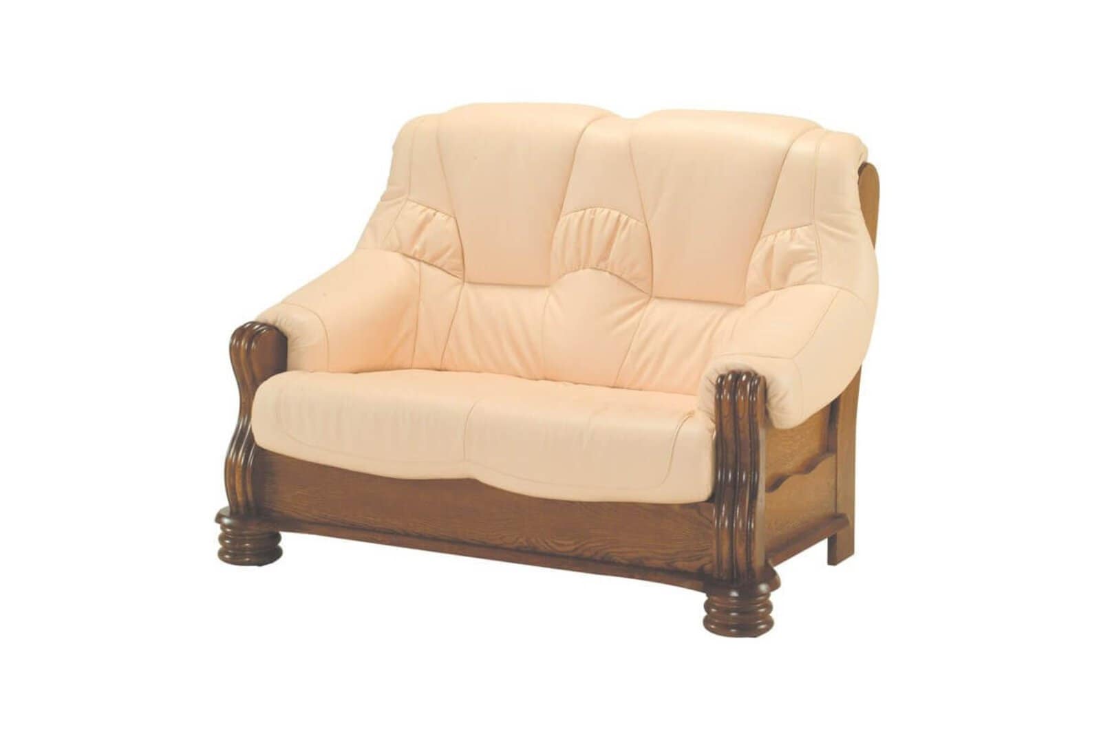 Adam sofa 2 osobowa ze skóry naturalnej, funkcja spania, meble deko