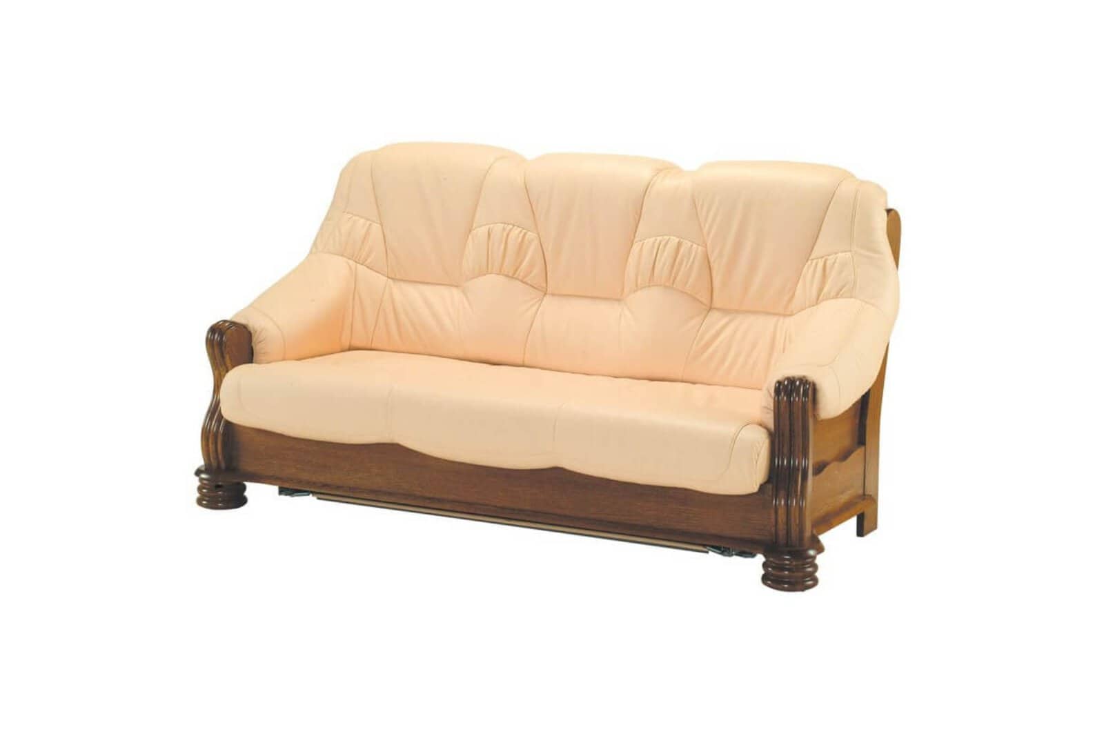 Adam sofa 3 osobowa ze skóry naturalnej, funkcja spania, meble deko