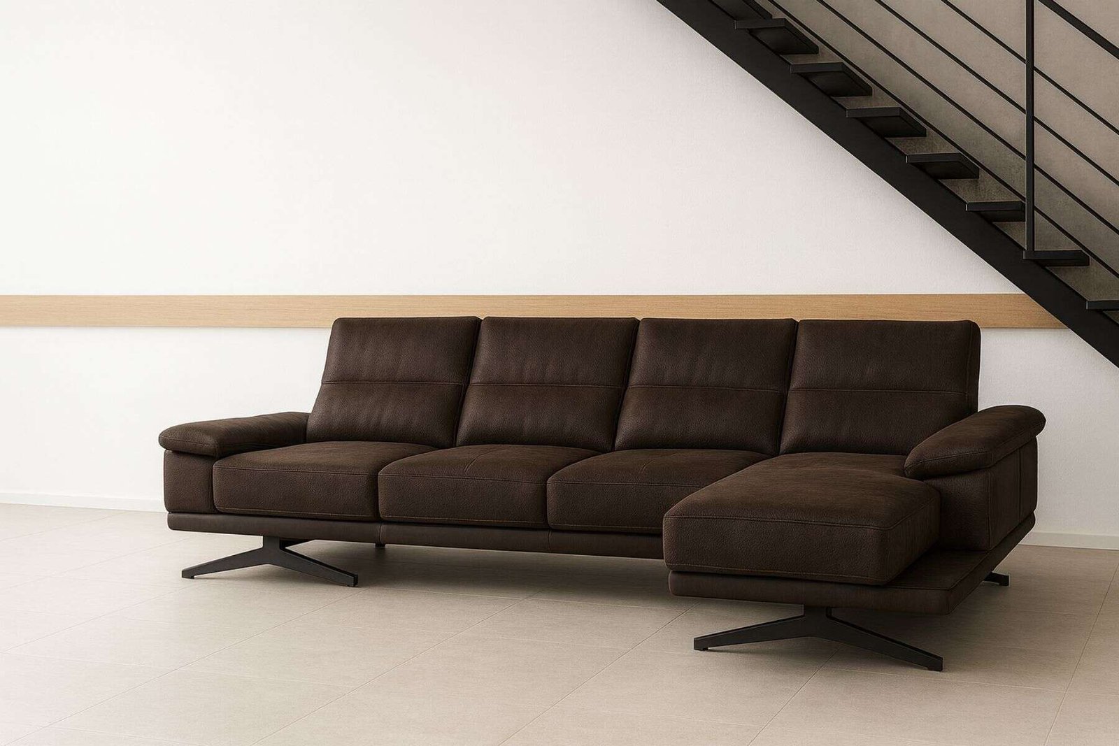 Narożnik Armani skóra lub tkanina nowoczesny wygląd