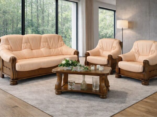 Adam (2) Komplet wypoczynkowy Adam ze skóry meble deko