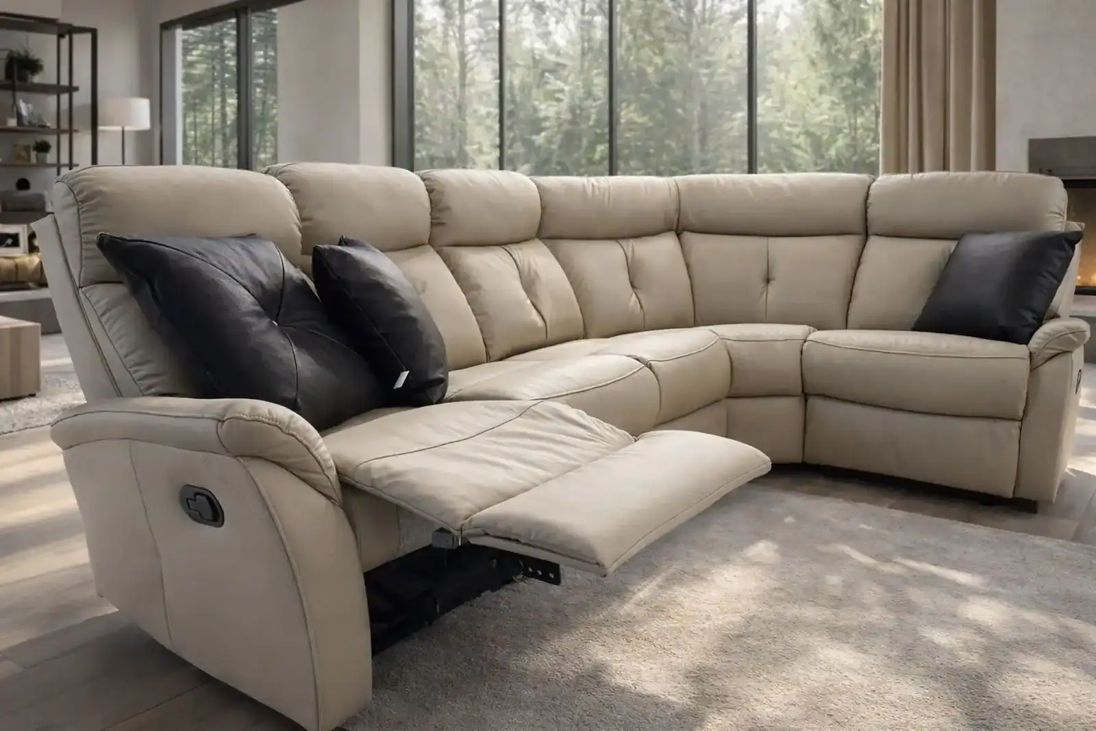 Narożnik Lima skóra+eko, dwie funkcje relax, bardzo mięciutki