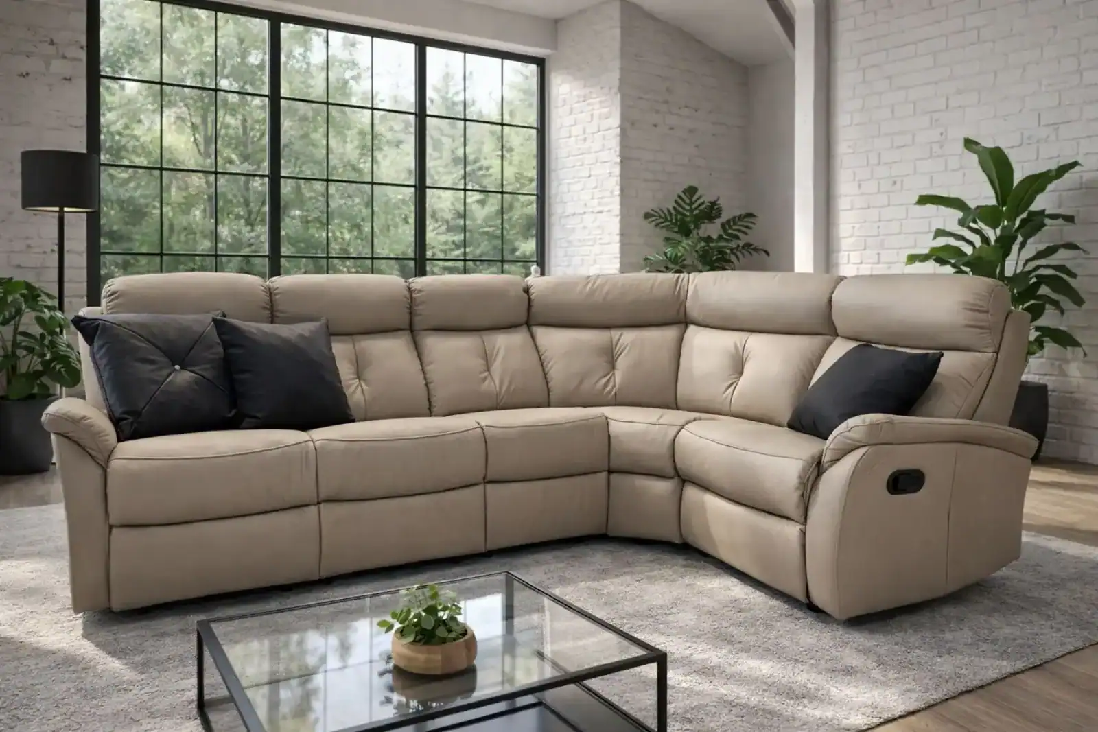 Narożnik Lima skóra+eko, dwie funkcje relax, bardzo mięciutki