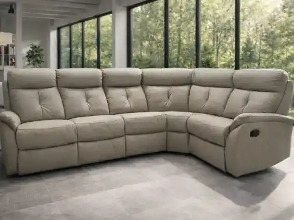 Narożnik Lima skóra+eko, dwie funkcje relax, bardzo mięciutki