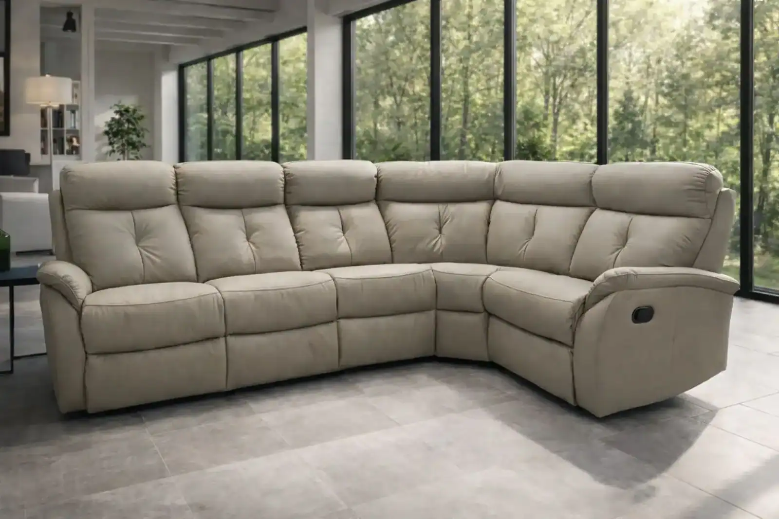 Narożnik Lima skóra+eko, dwie funkcje relax, bardzo mięciutki