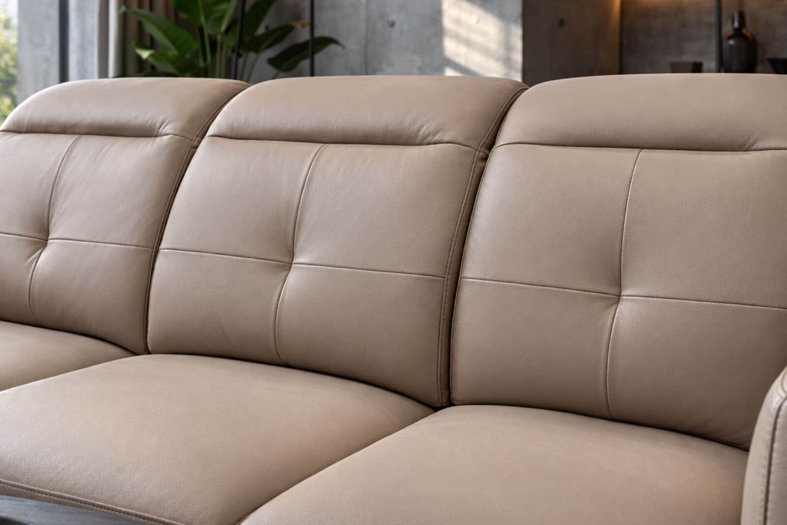 Narożnik Sułtan 100% skóra naturalna, regulowane zagłówki, spanie i pojemnik