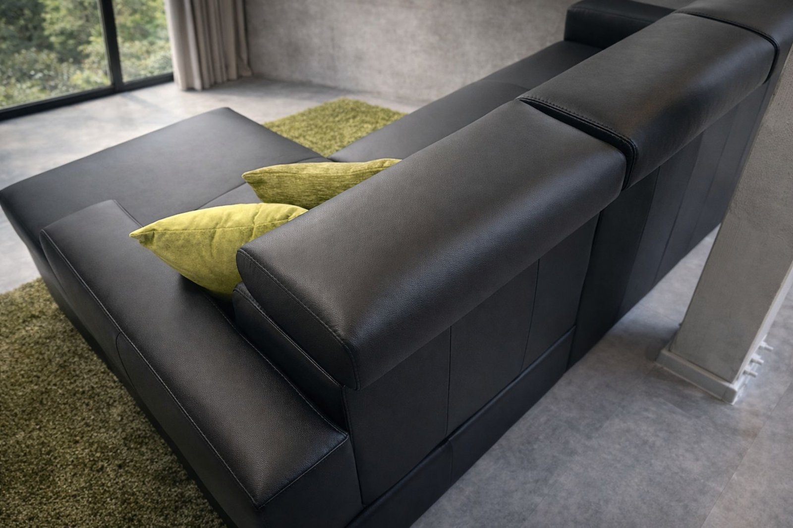 Narożnik Bianko skóra lub tkanina kolor do wyboru funkcja spania oraz pojemnik