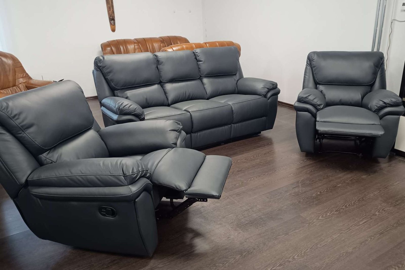 Komplet Stratos skóra naturalna bydlęca włoska funkcje relaks