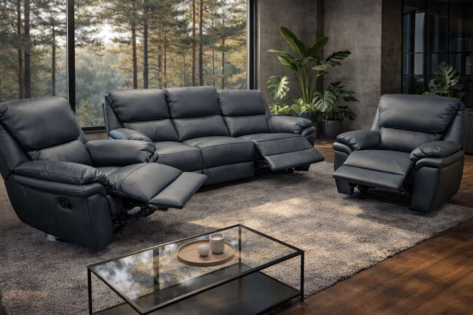 Komplet Stratos skóra naturalna bydlęca włoska funkcje relaks