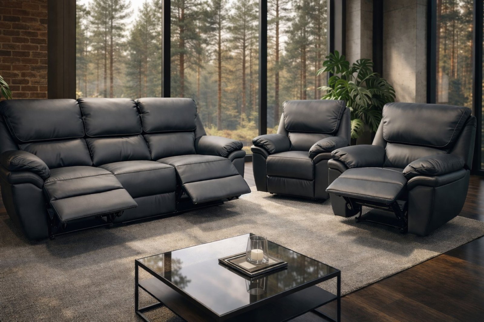 Komplet Stratos skóra naturalna bydlęca włoska funkcje relaks