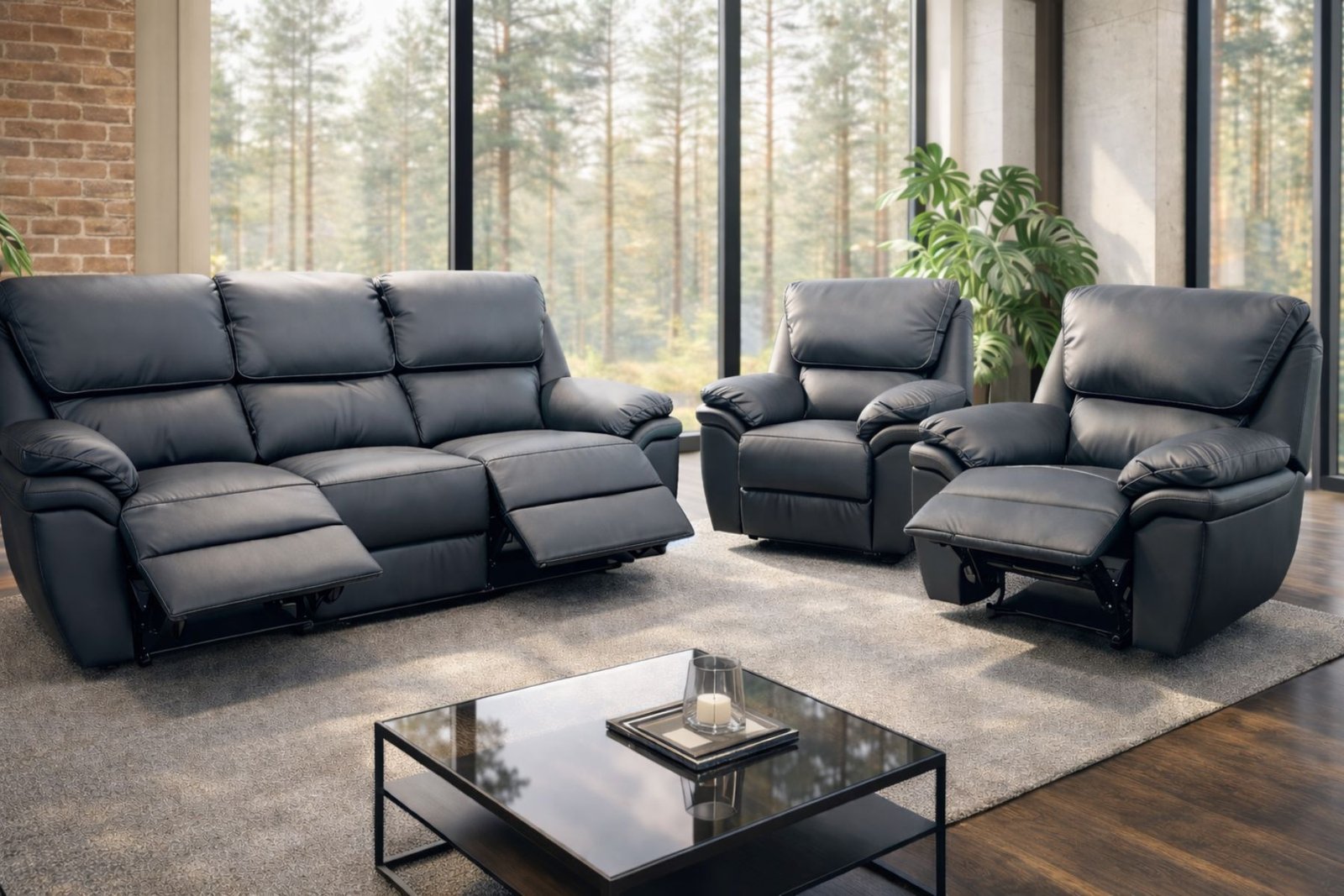 Komplet Stratos skóra naturalna bydlęca włoska funkcje relaks